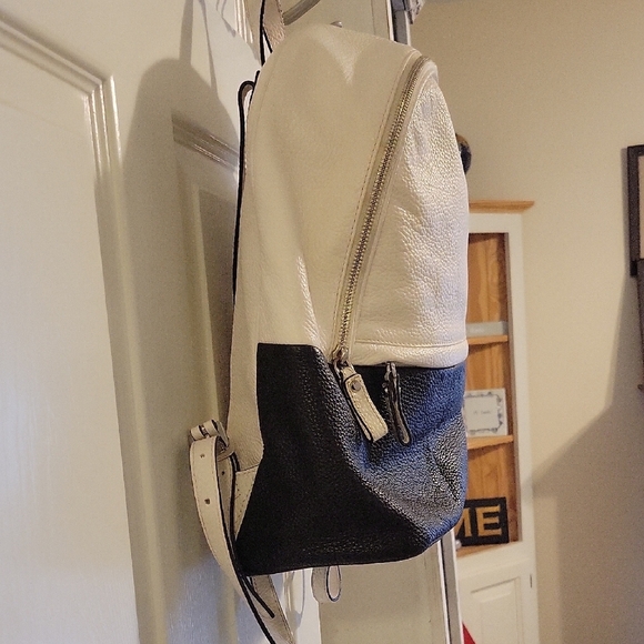 Michael Kors pebbled leather Two-Tone Black and White Women's Backpack - Picture 3 of 10